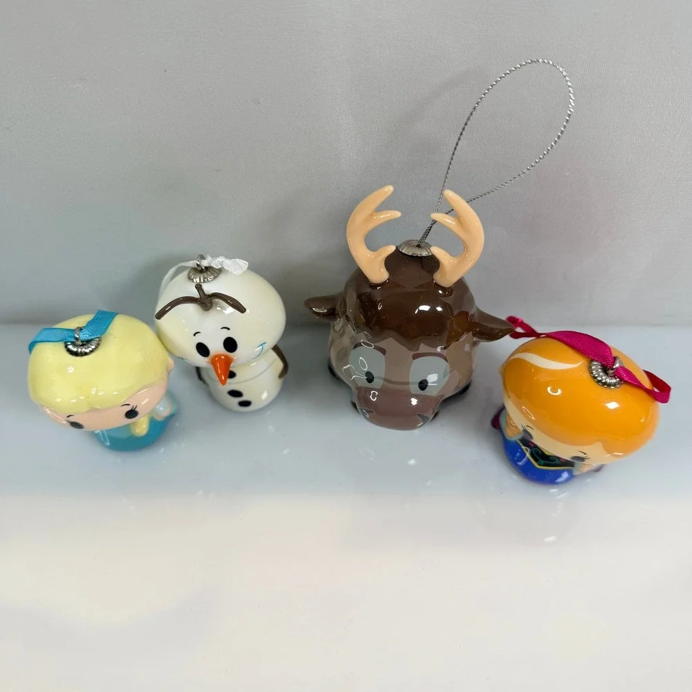 Hallmark Disney Frozen Decoupage Ornaments Set 4 Anna Elsa Olaf Sven